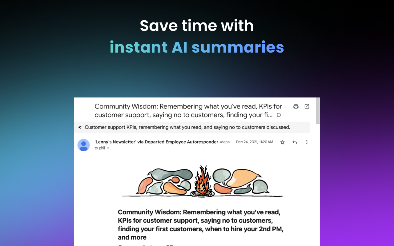 Shortwave AI - Instant summaries, AI writing, AI search for Gmail chrome谷歌浏览器插件_扩展第1张截图