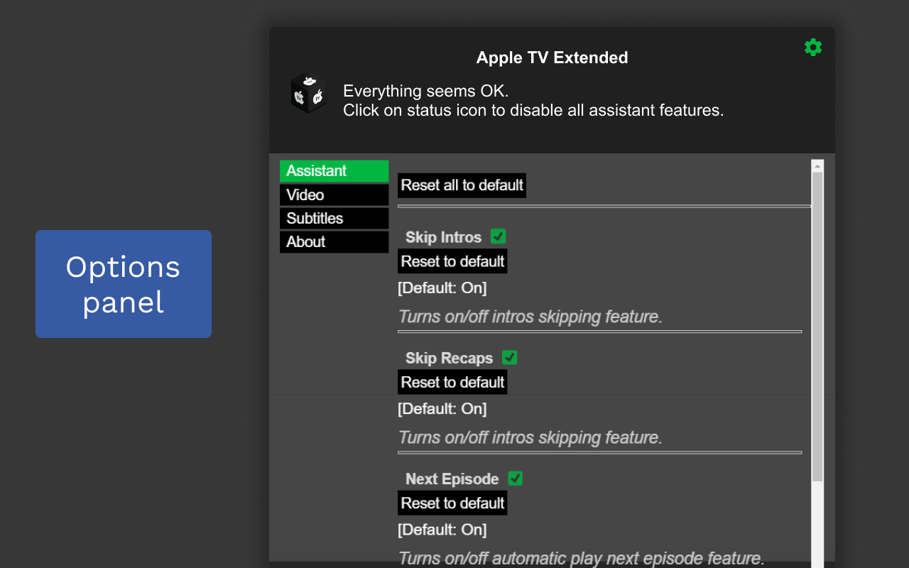 Apple TV Extended: boost your viewing chrome谷歌浏览器插件_扩展第1张截图