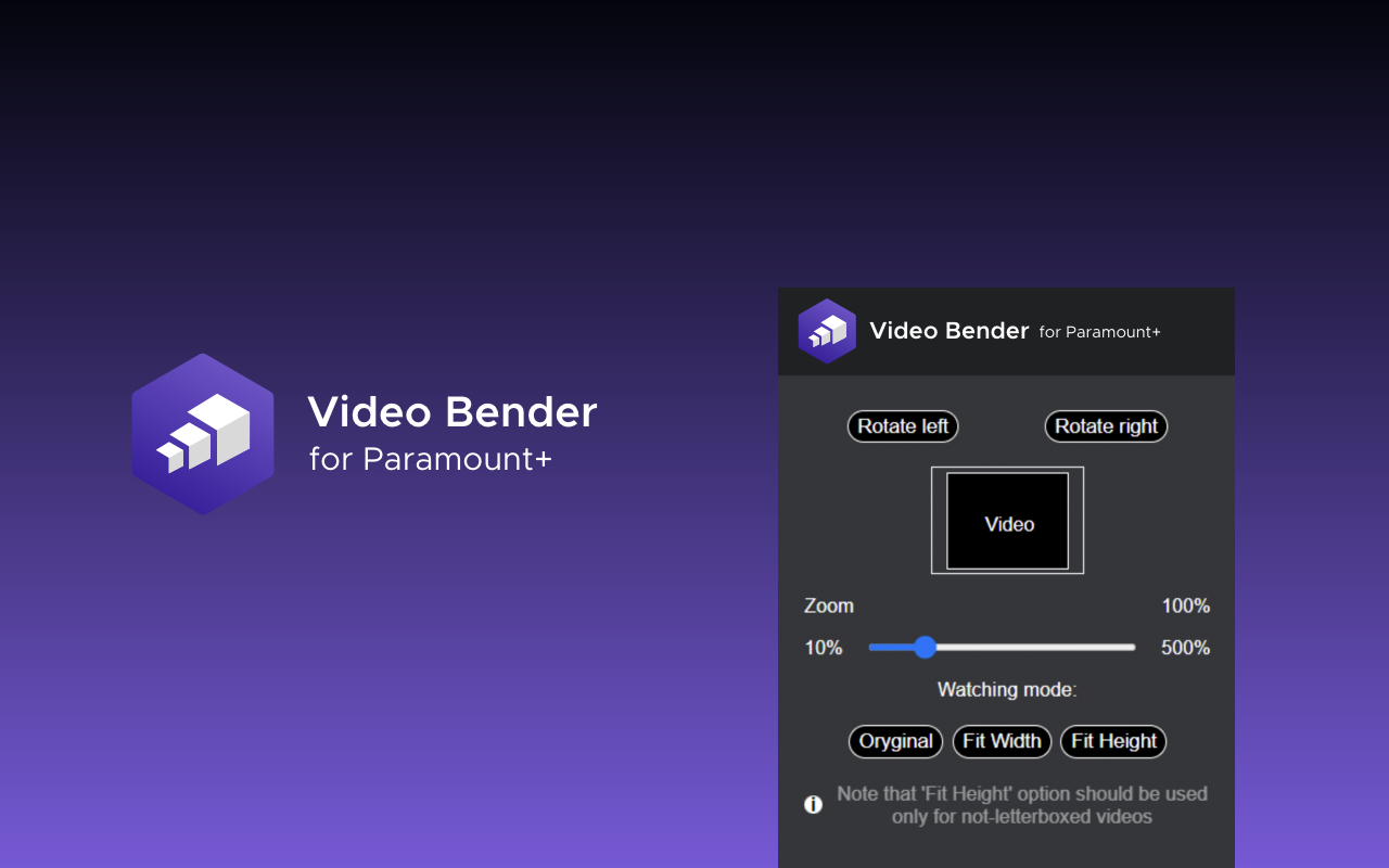 Video Bender for Paramount+: rotate video chrome谷歌浏览器插件_扩展第1张截图
