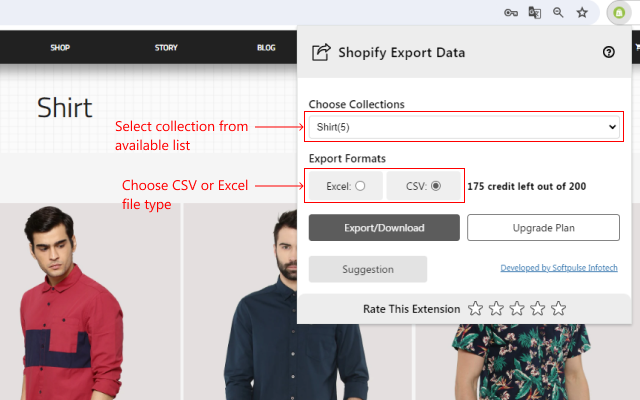 Shopify 导出数据 chrome谷歌浏览器插件_扩展第1张截图