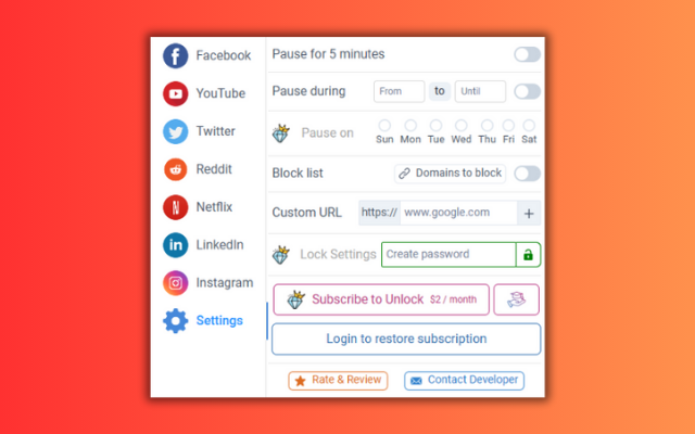 UnDistracted - Hide Facebook, YouTube Feeds chrome谷歌浏览器插件_扩展第3张截图