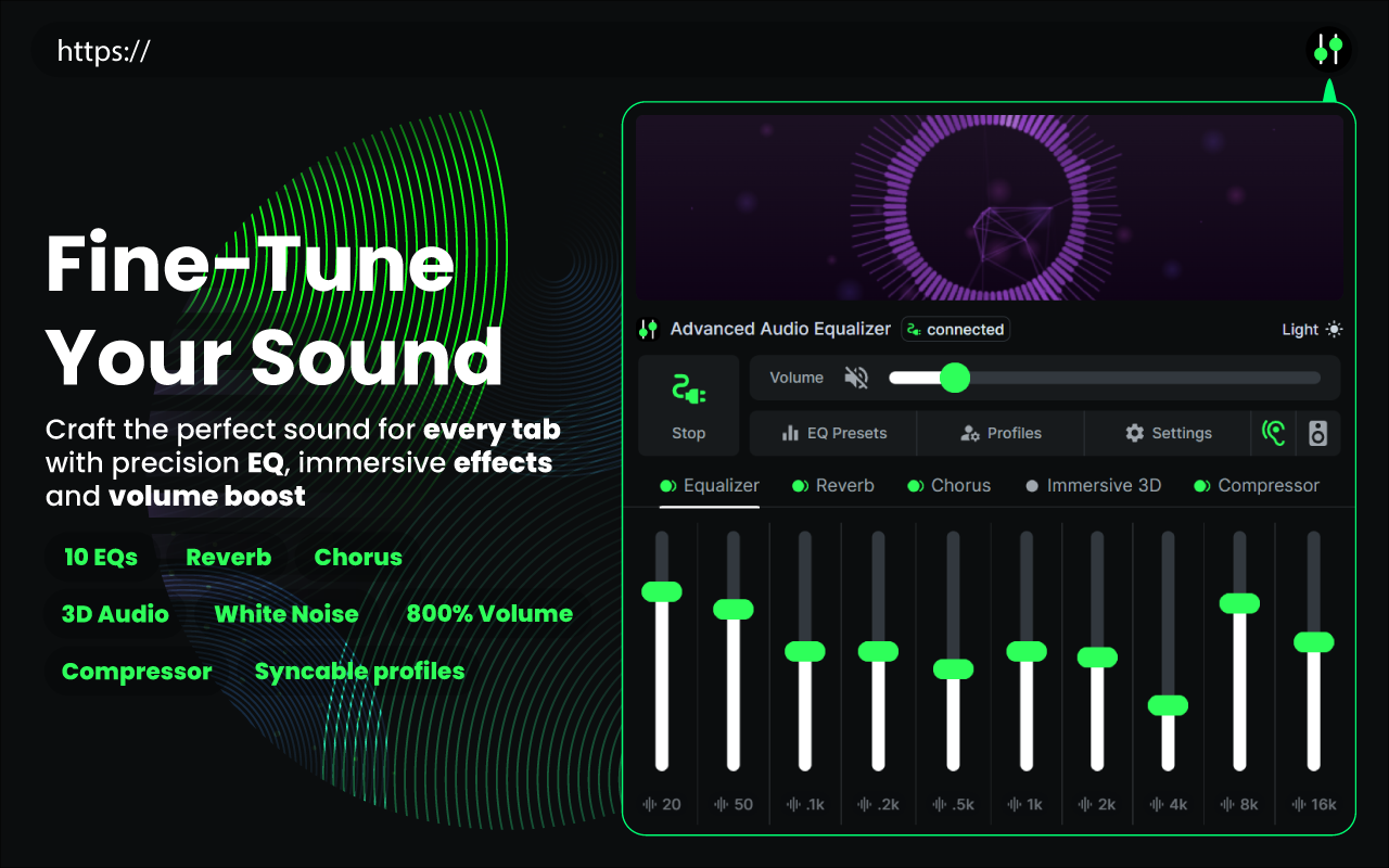 Advanced Audio Equalizer chrome谷歌浏览器插件_扩展第2张截图
