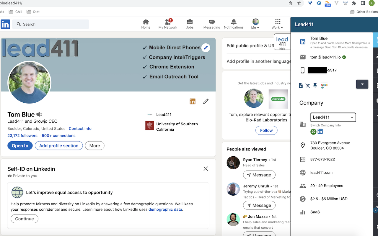 Lead411 Chrome Extension chrome谷歌浏览器插件_扩展第1张截图