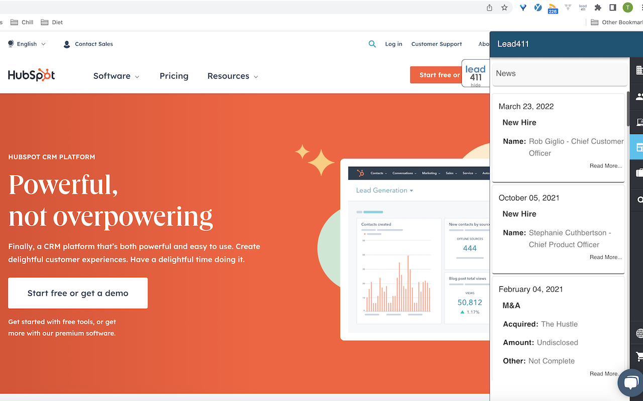 Lead411 Chrome Extension chrome谷歌浏览器插件_扩展第2张截图