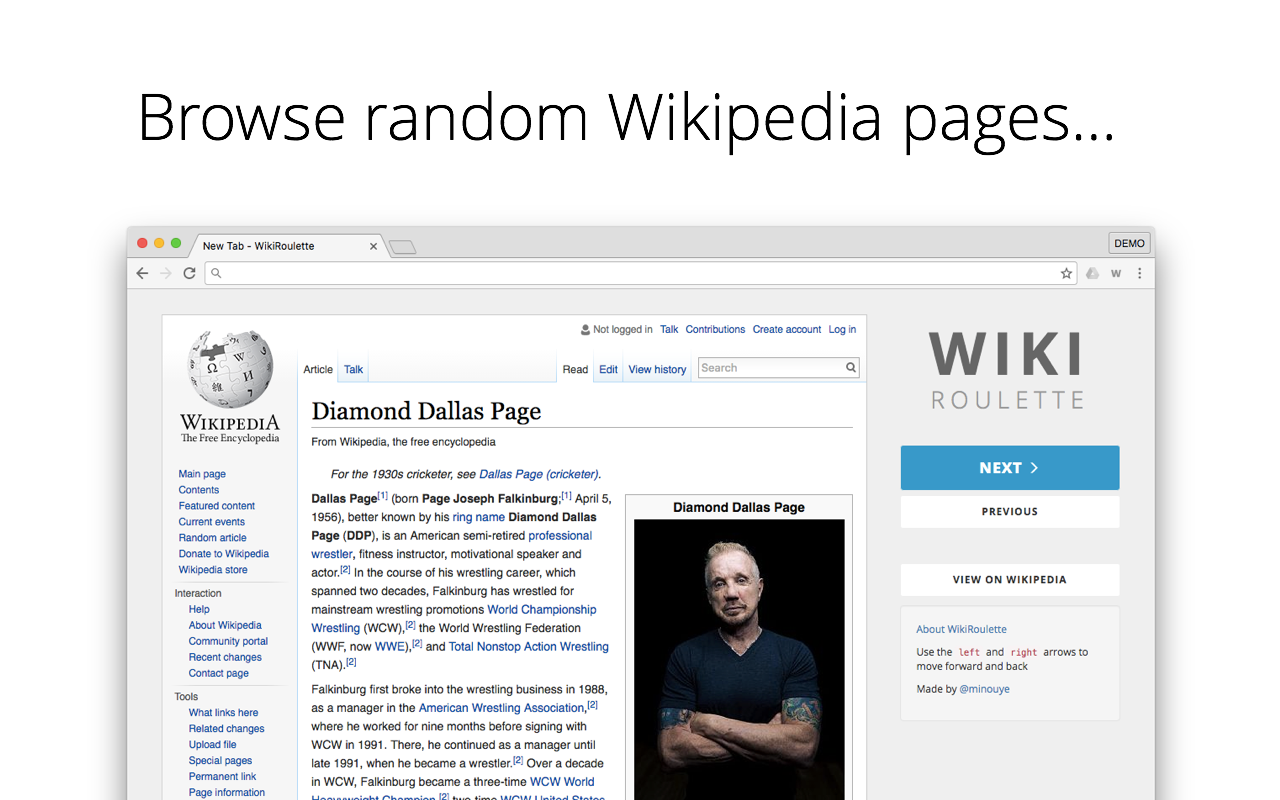 WikiRoulette chrome谷歌浏览器插件_扩展第1张截图