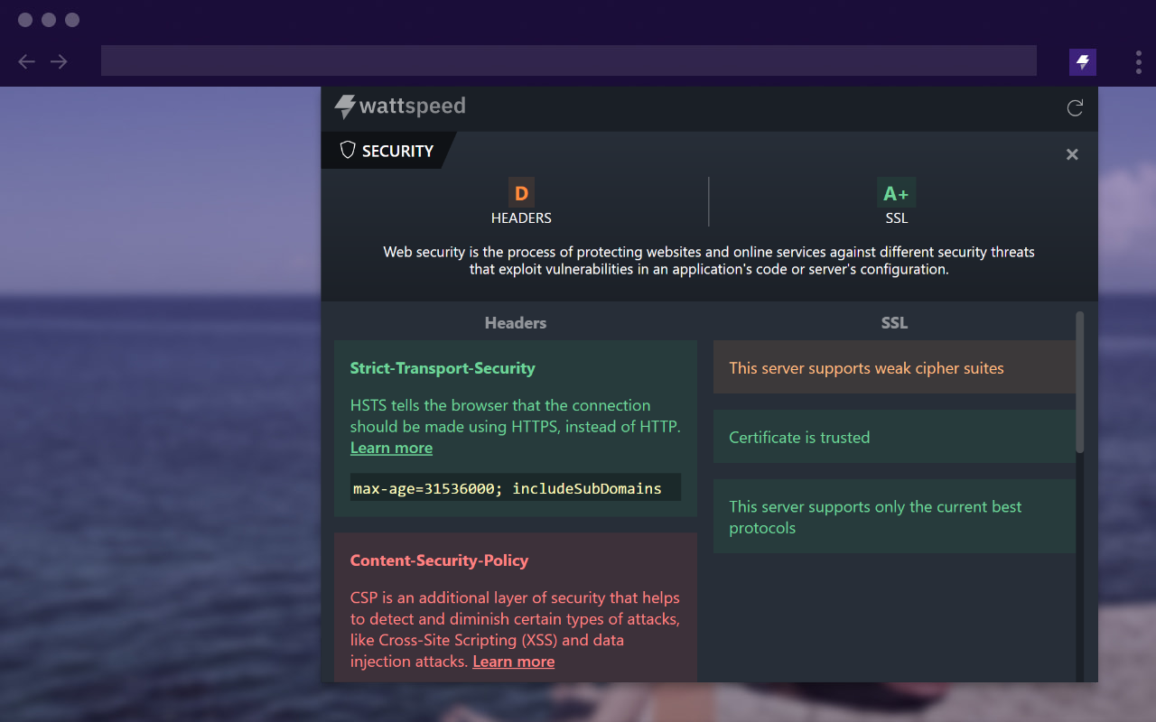 Wattspeed chrome谷歌浏览器插件_扩展第2张截图