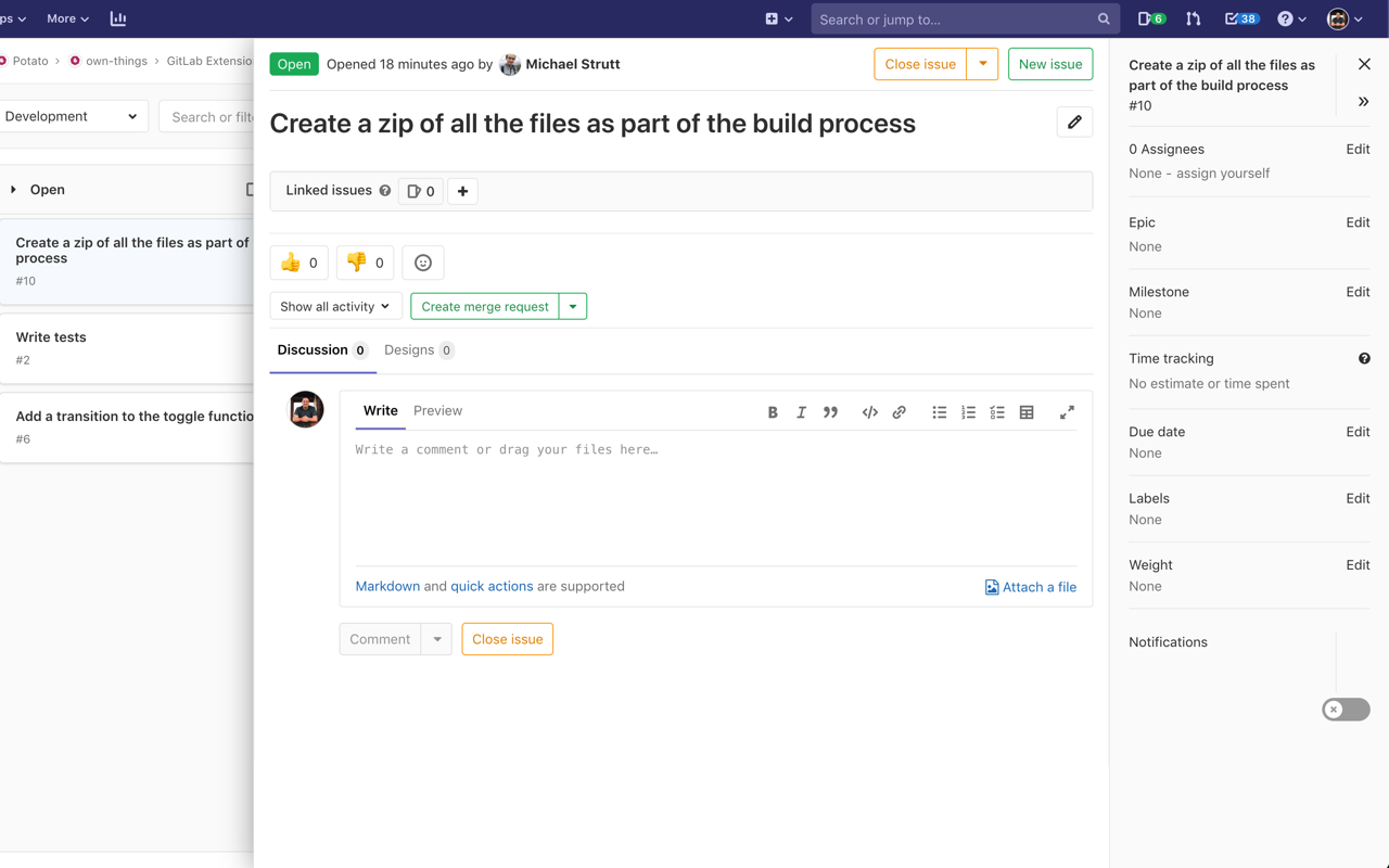 Issue board details sidebar chrome谷歌浏览器插件_扩展第1张截图