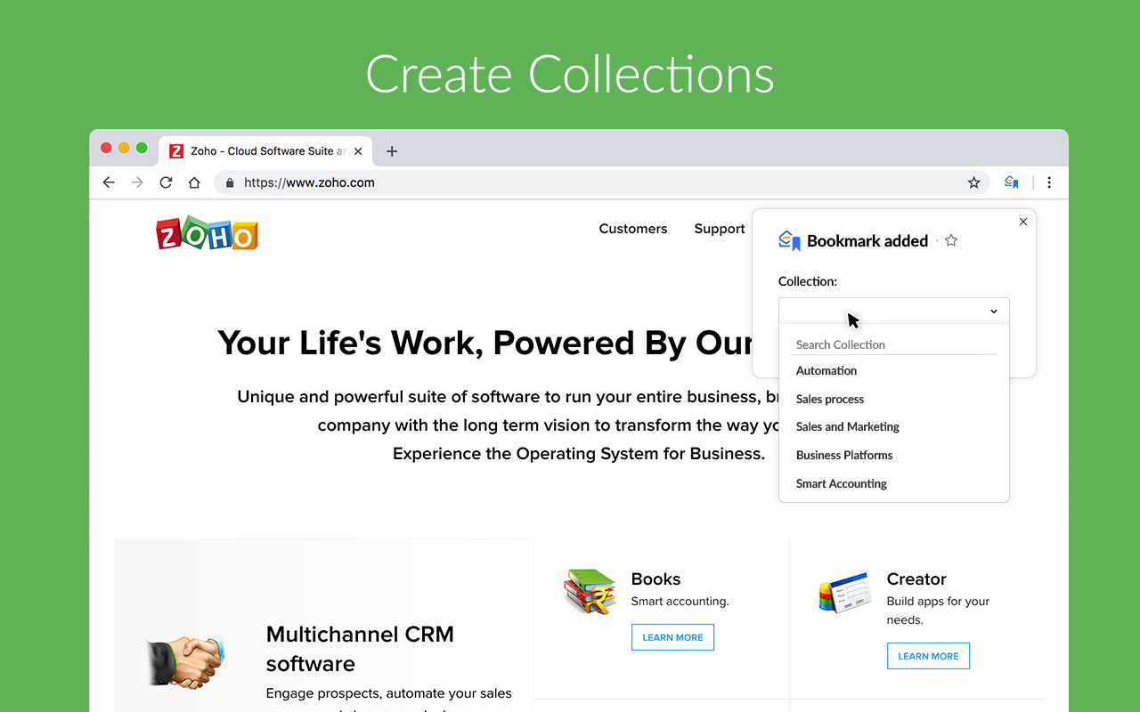 Zoho Mail Bookmarks chrome谷歌浏览器插件_扩展第2张截图
