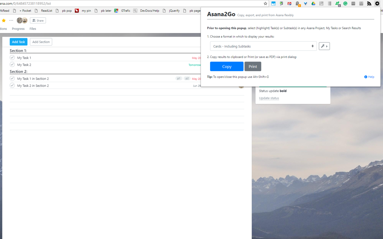Asana2Go chrome谷歌浏览器插件_扩展第3张截图