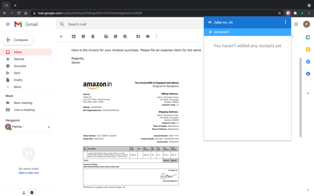 Zoho Expense chrome谷歌浏览器插件_扩展第3张截图