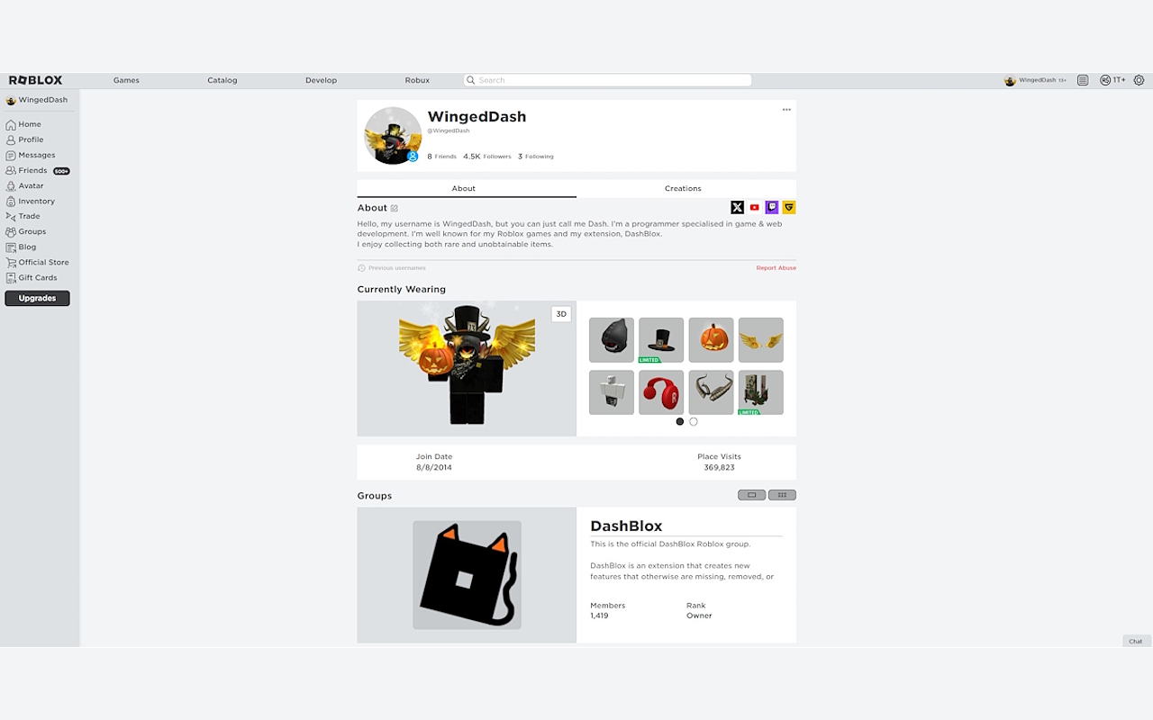DashBlox - Improving Roblox chrome谷歌浏览器插件_扩展第3张截图