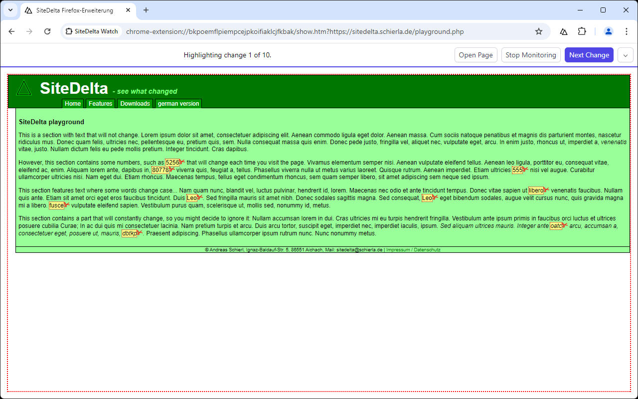 SiteDelta Watch chrome谷歌浏览器插件_扩展第2张截图