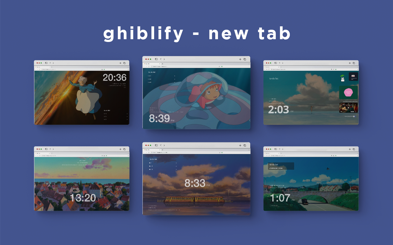 ghiblify - new tab chrome谷歌浏览器插件_扩展第2张截图