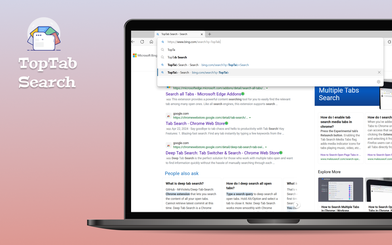 TopTab Search chrome谷歌浏览器插件_扩展第1张截图