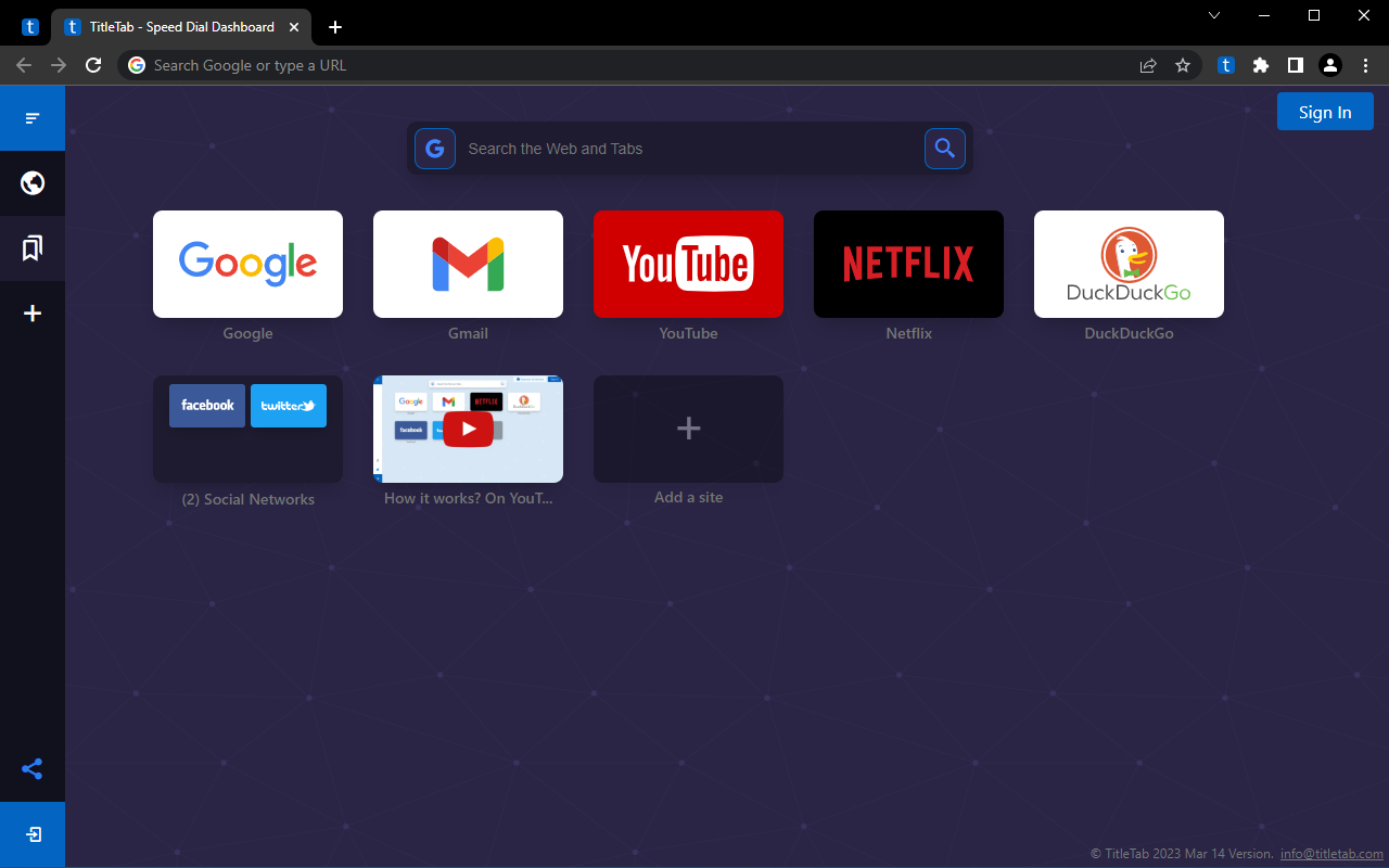 TitleTab - Speed Dial Dashboard chrome谷歌浏览器插件_扩展第2张截图