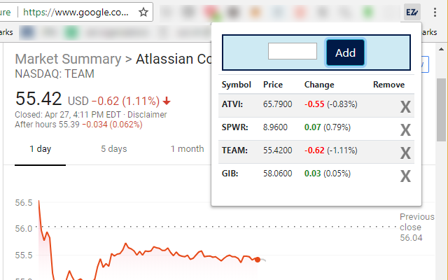 EZ Stocks: Just simple financial positions chrome谷歌浏览器插件_扩展第1张截图
