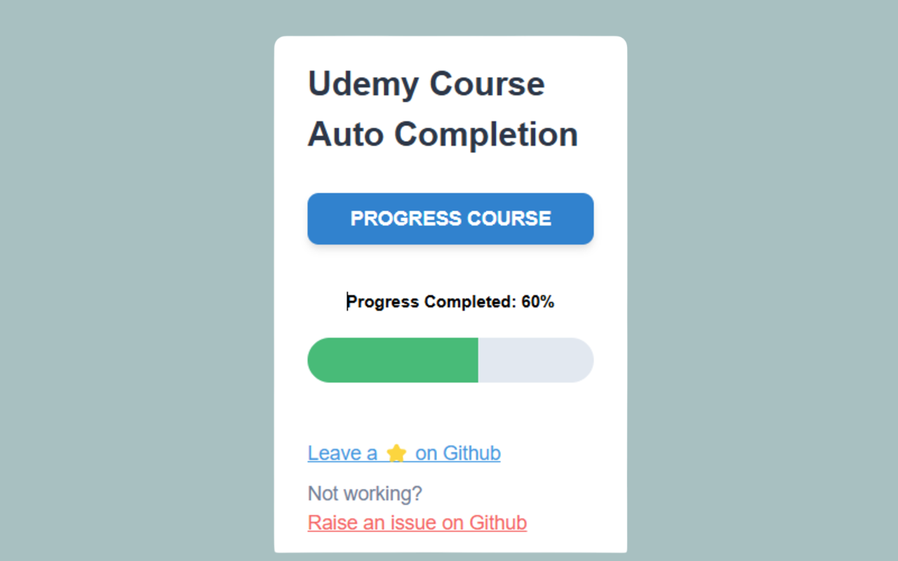 Udemy Course Auto Completion chrome谷歌浏览器插件_扩展第2张截图