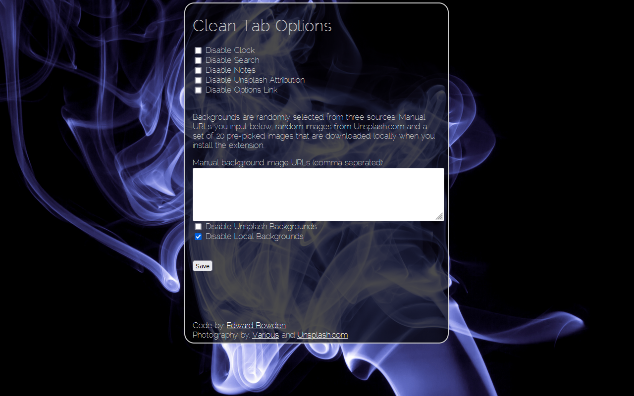 Clean Tab - New Tab Page chrome谷歌浏览器插件_扩展第2张截图