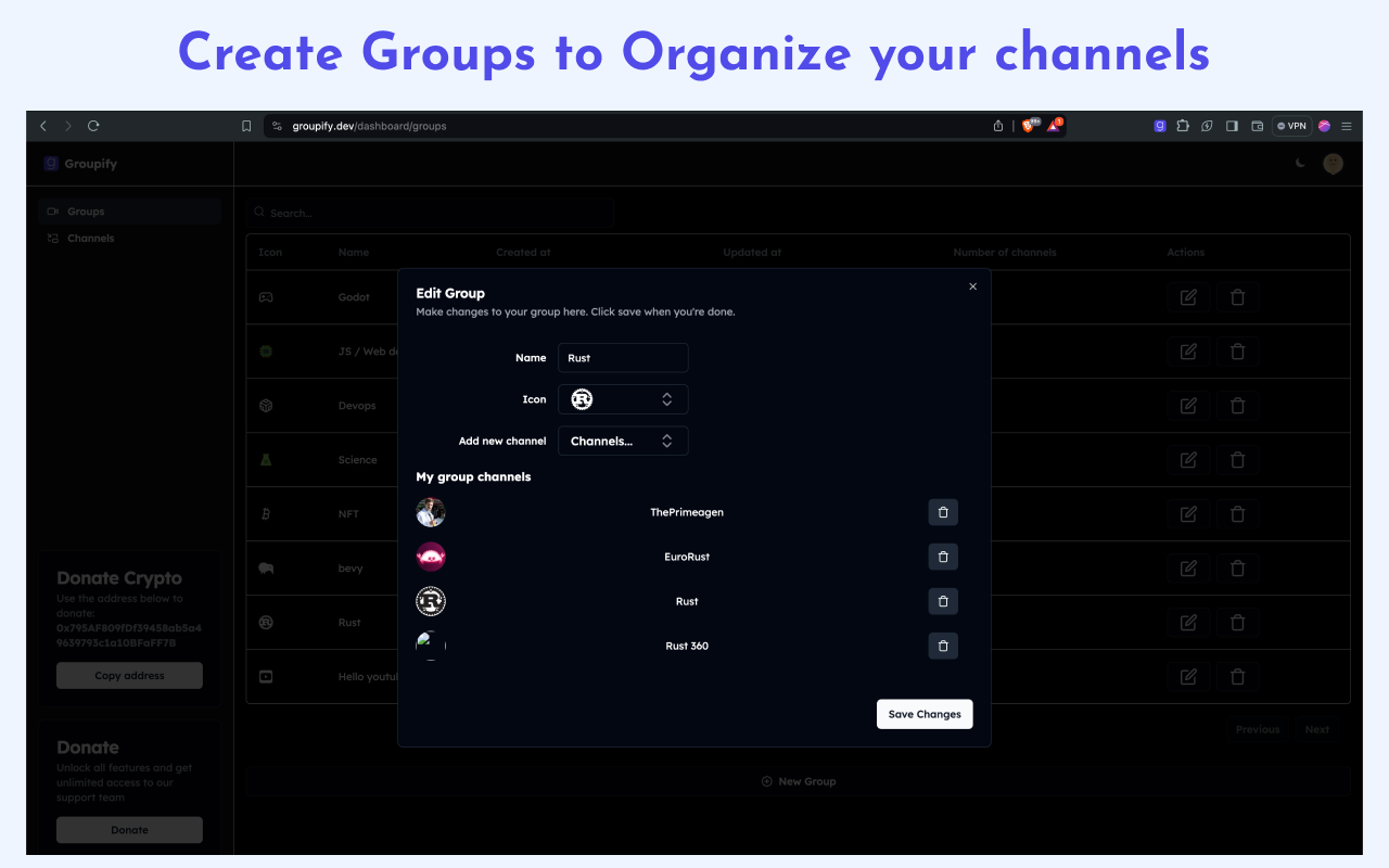 Groupify Youtube Organize chrome谷歌浏览器插件_扩展第1张截图