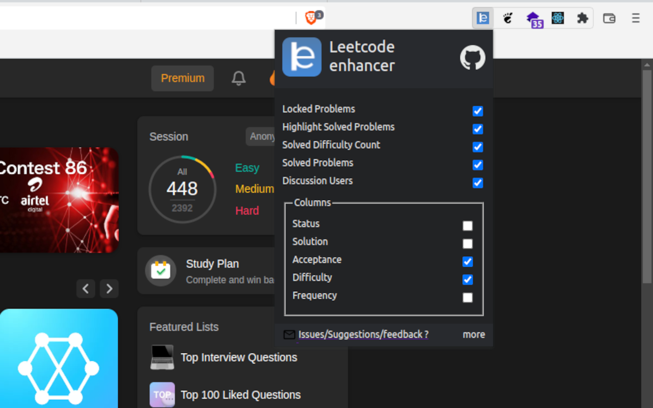 Leetcode Enhancer chrome谷歌浏览器插件_扩展第4张截图