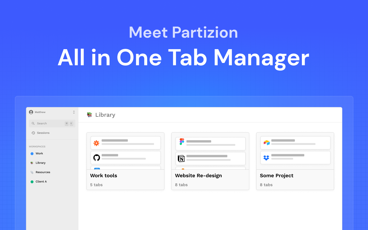 Partizion — Tab and Session Manager chrome谷歌浏览器插件_扩展第4张截图