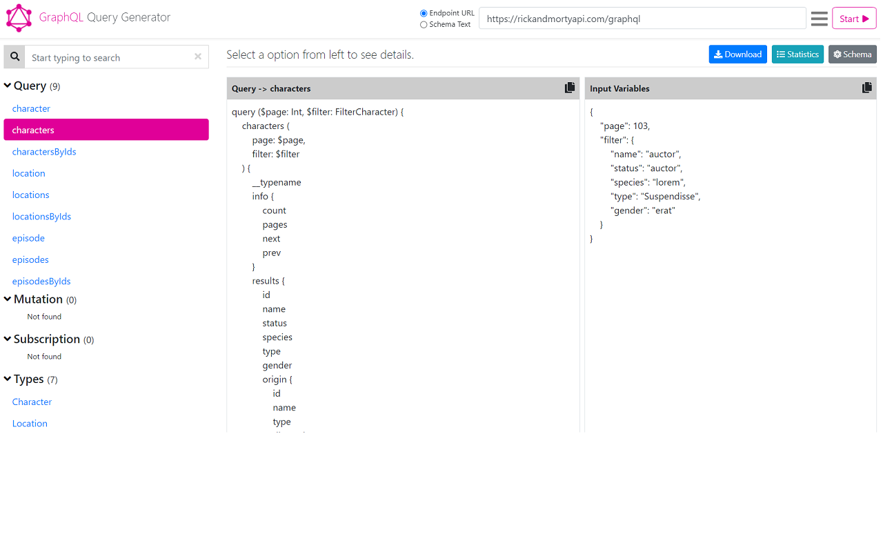 Graphql Query Generator chrome谷歌浏览器插件_扩展第2张截图