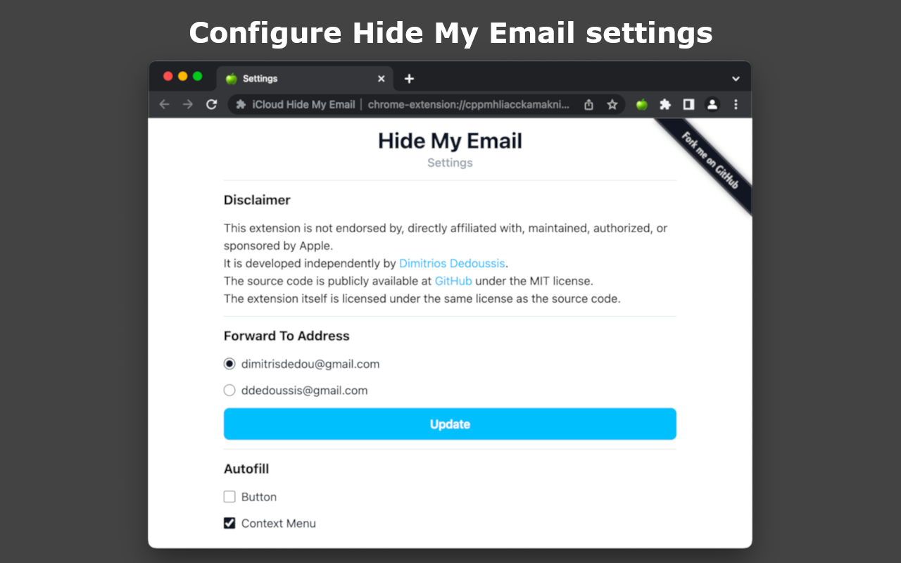 iCloud Hide My Email chrome谷歌浏览器插件_扩展第3张截图