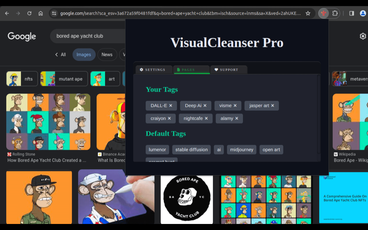 VisualCleanser Pro chrome谷歌浏览器插件_扩展第2张截图