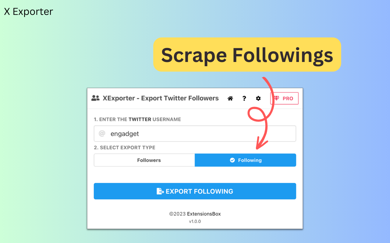 XExporter - 导出推特粉丝 chrome谷歌浏览器插件_扩展第1张截图