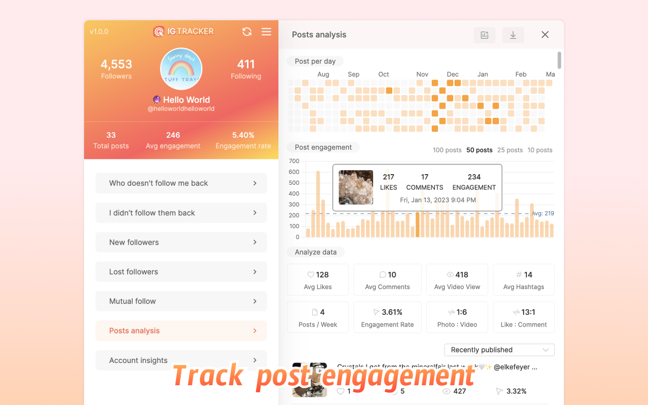 iTracker: Track your followers & posts chrome谷歌浏览器插件_扩展第1张截图