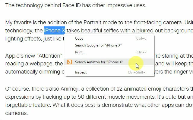 Amazopen - Right Click Search chrome谷歌浏览器插件_扩展第1张截图