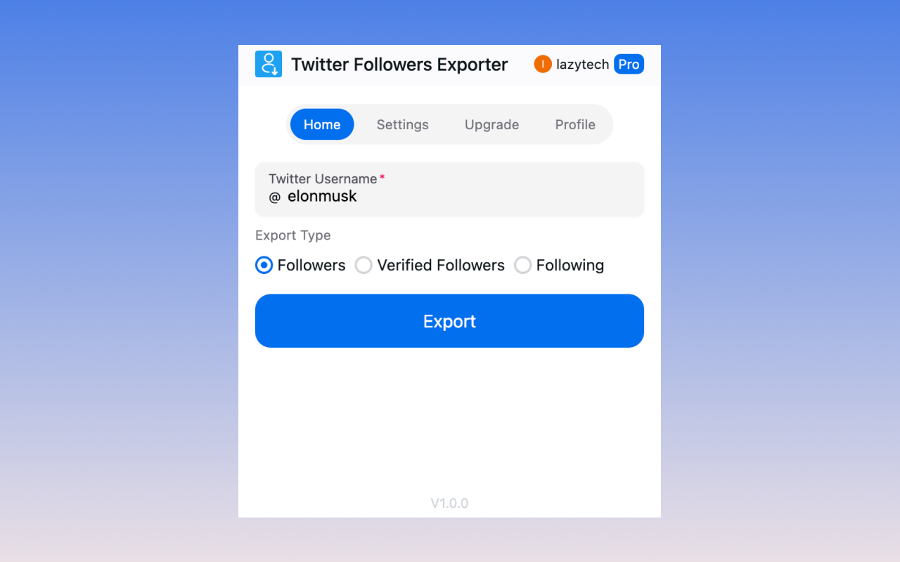 Twitter关注者导出工具 chrome谷歌浏览器插件_扩展第3张截图