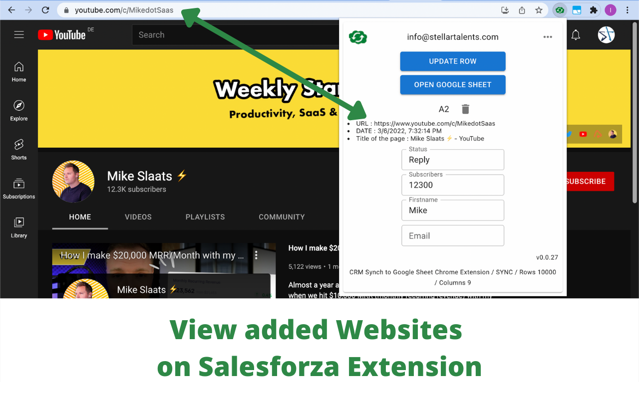 Salesforza Sync Chrome Tabs to Google Sheet chrome谷歌浏览器插件_扩展第3张截图