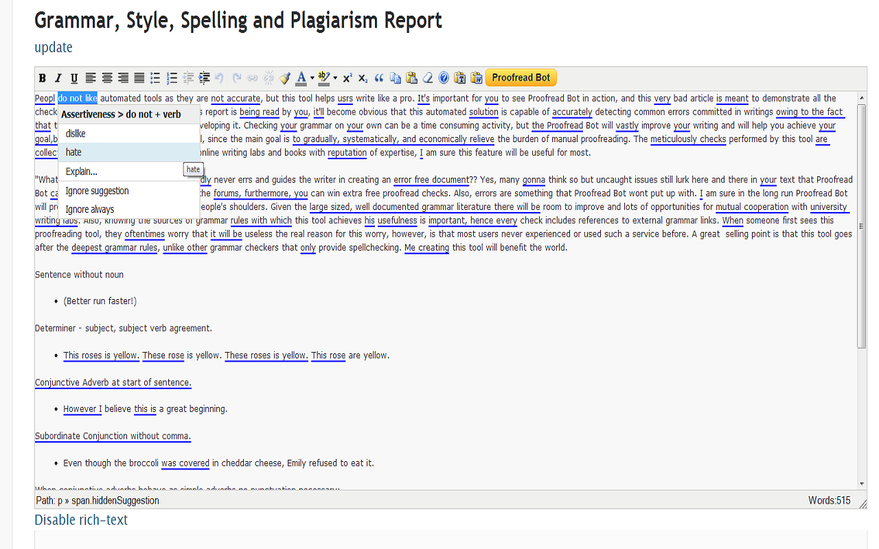 Proofread Bot AI Writing Coach chrome谷歌浏览器插件_扩展第2张截图