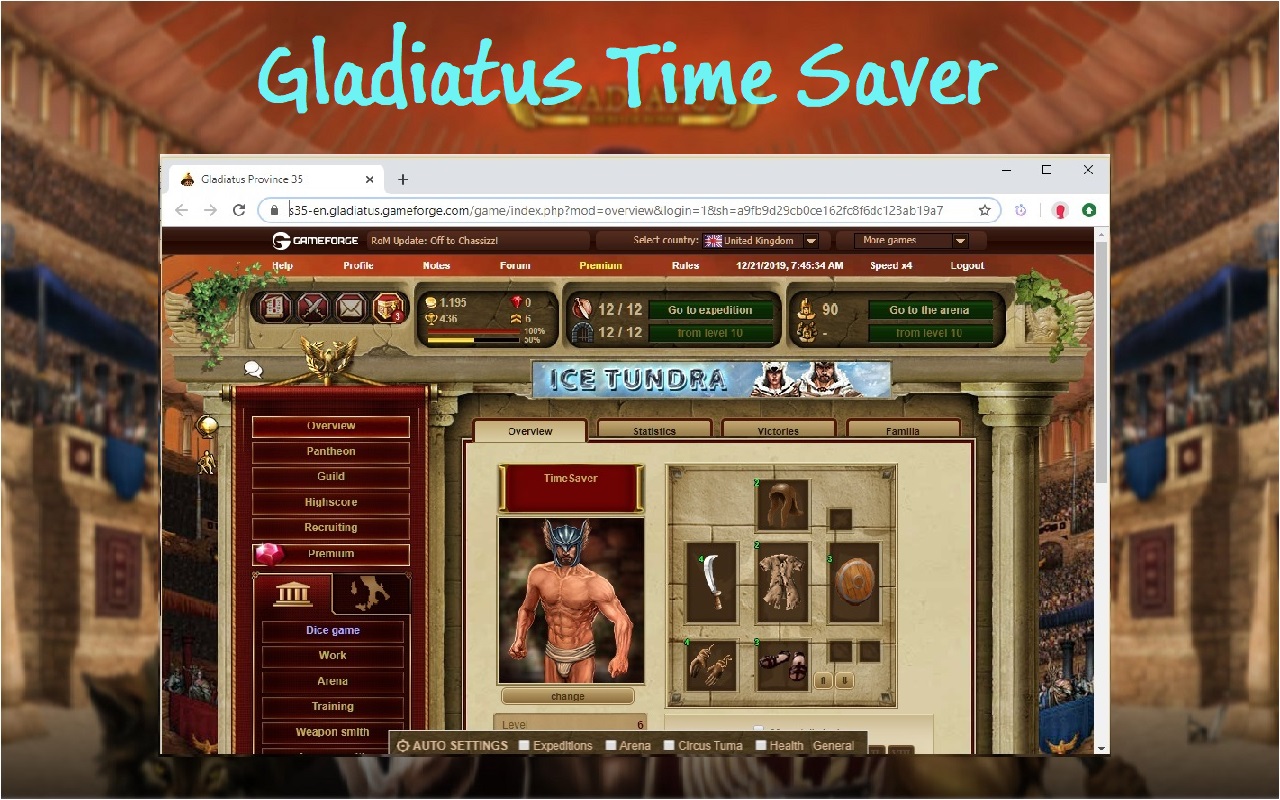 Gladiatus Time Saver (Gladiatus Bot) chrome谷歌浏览器插件_扩展第5张截图
