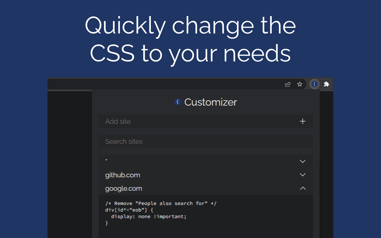 Customizer chrome谷歌浏览器插件_扩展第1张截图