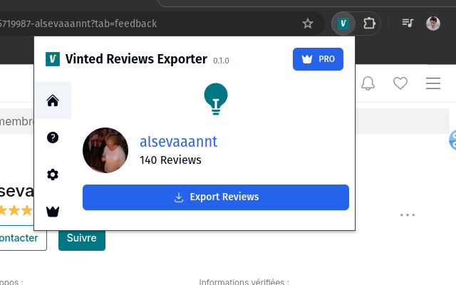 Vinted Reviews Exporter chrome谷歌浏览器插件_扩展第3张截图