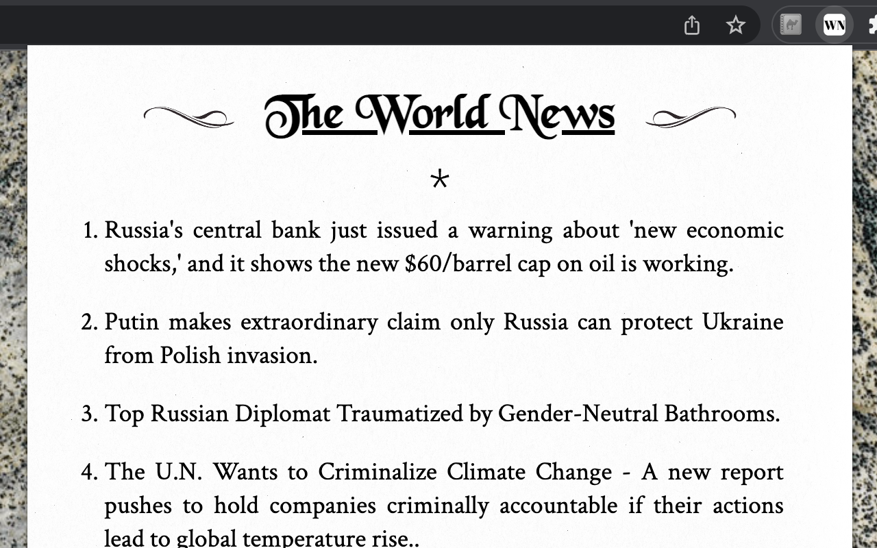 The World News chrome谷歌浏览器插件_扩展第1张截图
