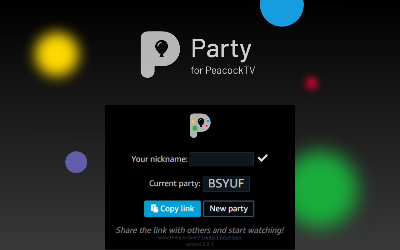 Peacock TV Party: watch together and chat chrome谷歌浏览器插件_扩展第1张截图