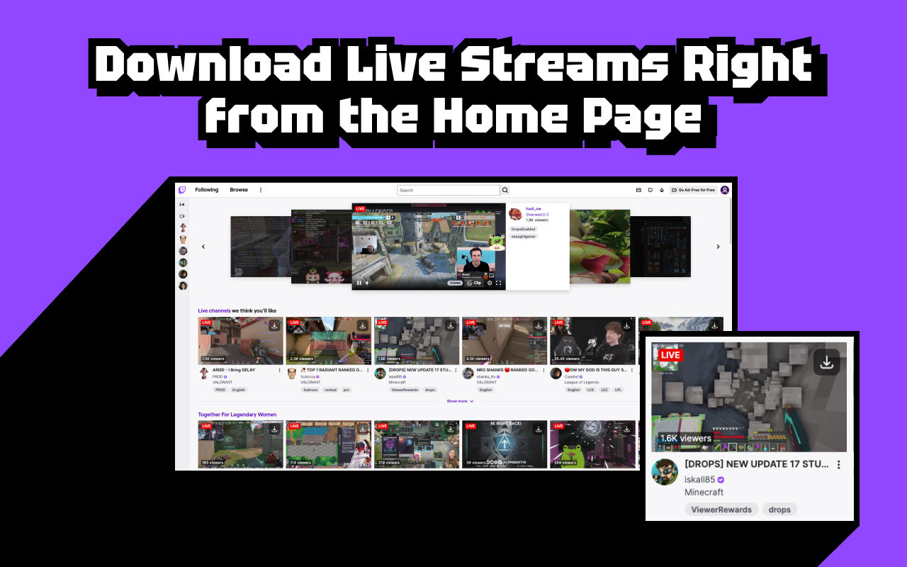 Twitch VOD Downloader - Dwitch chrome谷歌浏览器插件_扩展第1张截图