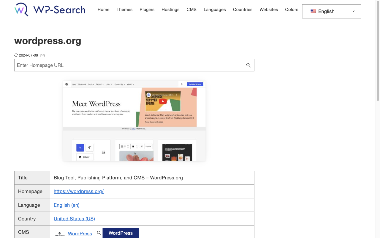 WP-Search - WordPress Theme, Plugin, Hosting Detector chrome谷歌浏览器插件_扩展第3张截图