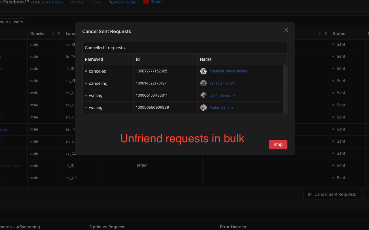 ESUIT | Friends Request Bot for Facebook™ chrome谷歌浏览器插件_扩展第2张截图