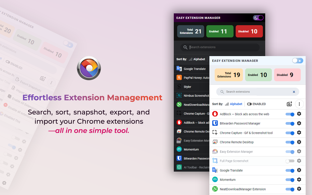 Easy Extension Manager chrome谷歌浏览器插件_扩展第4张截图