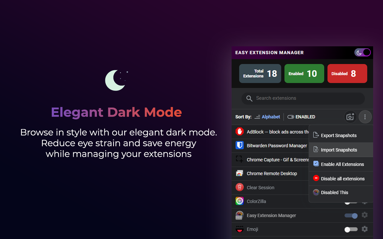Easy Extension Manager chrome谷歌浏览器插件_扩展第5张截图