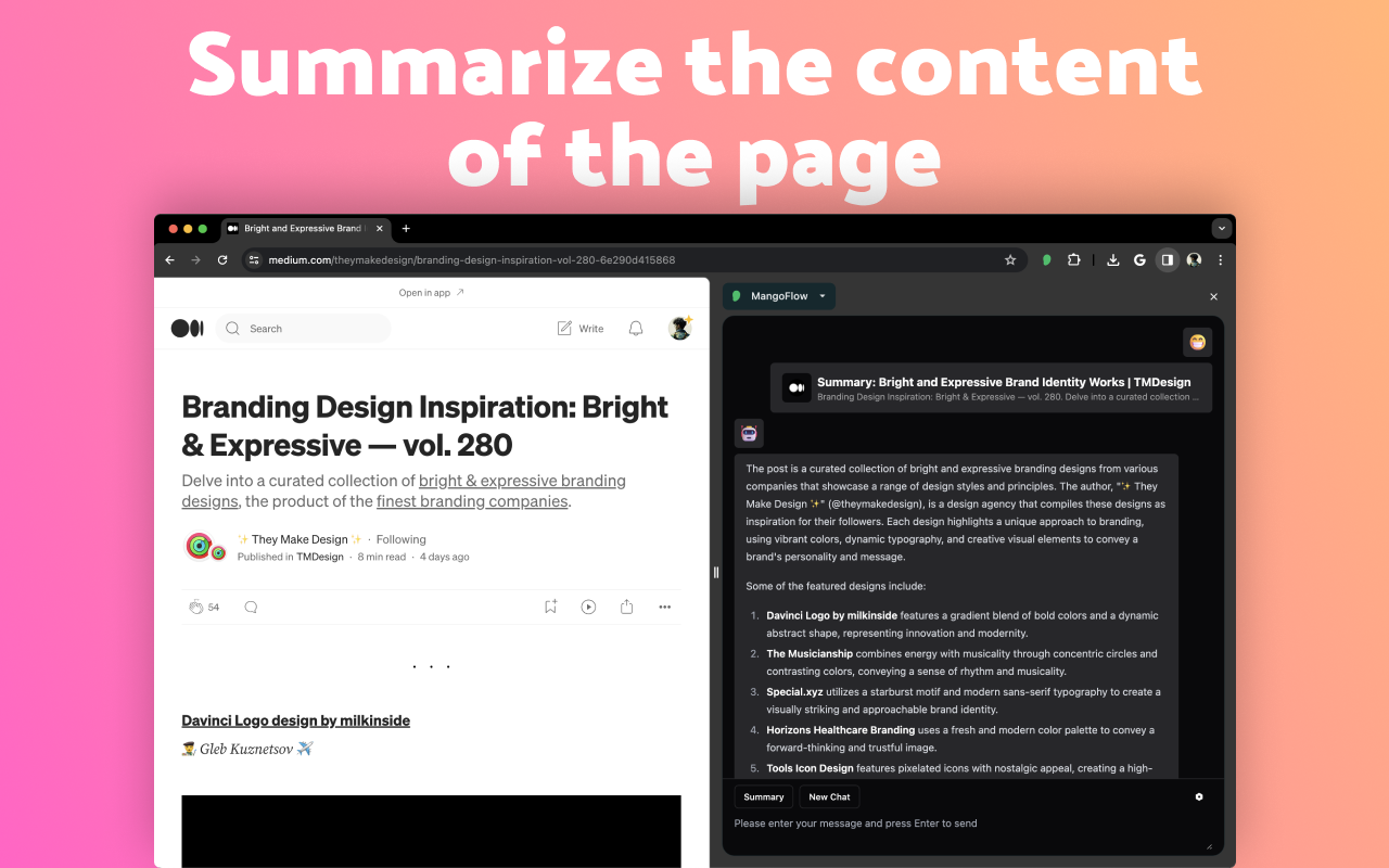 MangoFlow: AI 对话侧边栏 chrome谷歌浏览器插件_扩展第5张截图
