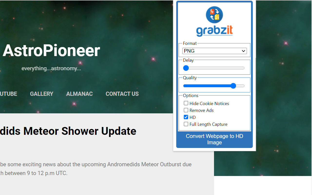 Webpage to HD Image chrome谷歌浏览器插件_扩展第1张截图