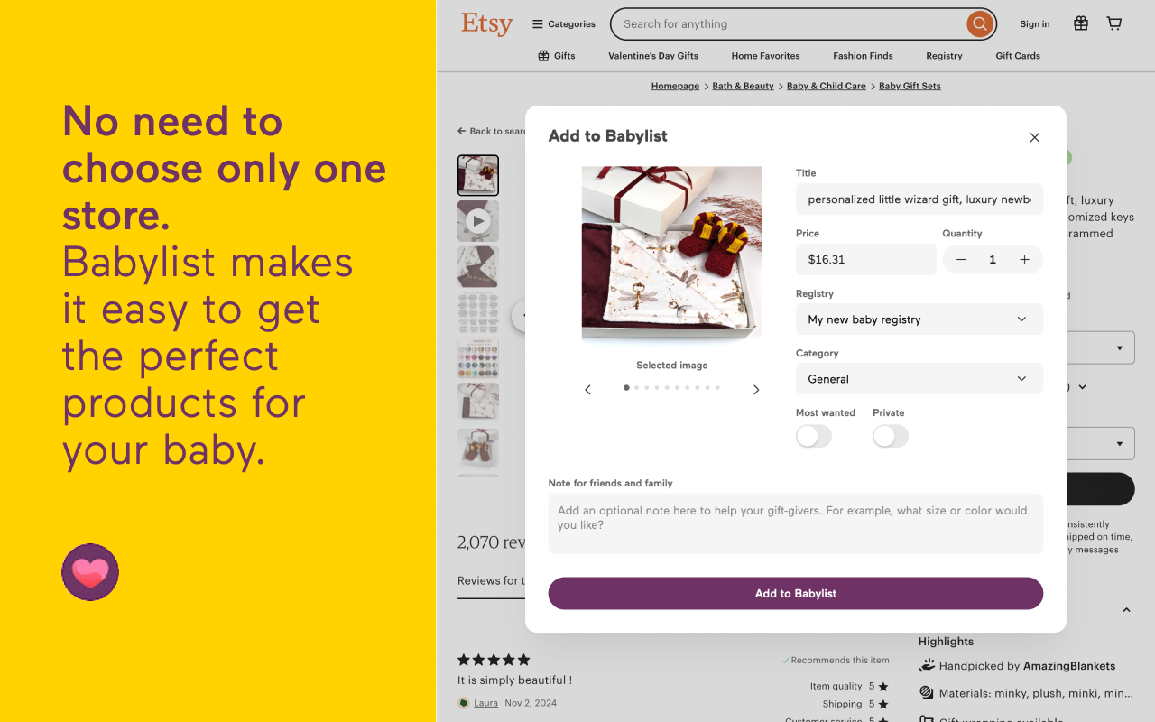 Add to Babylist Button chrome谷歌浏览器插件_扩展第3张截图