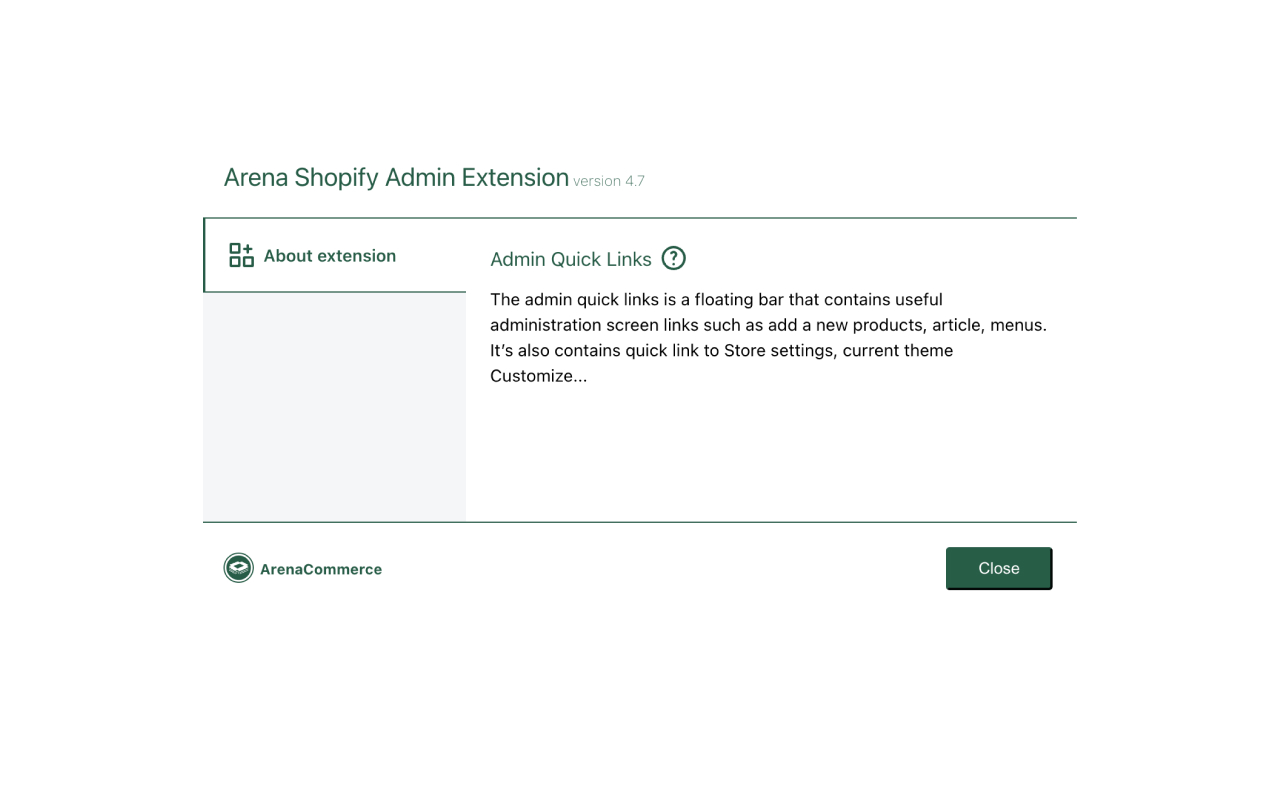 Arena Shopify Admin Extension chrome谷歌浏览器插件_扩展第1张截图