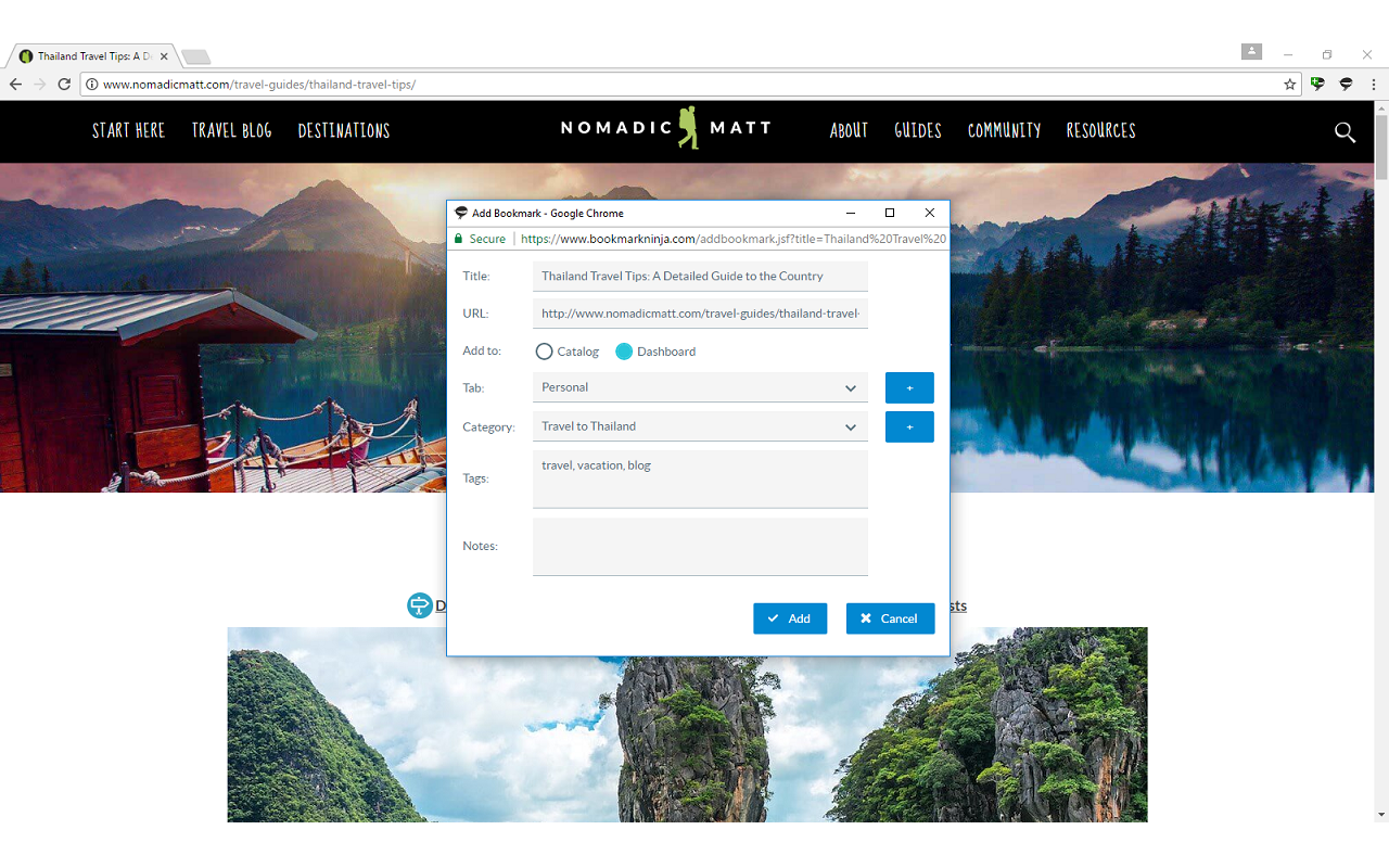 Add to Bookmark Ninja chrome谷歌浏览器插件_扩展第3张截图