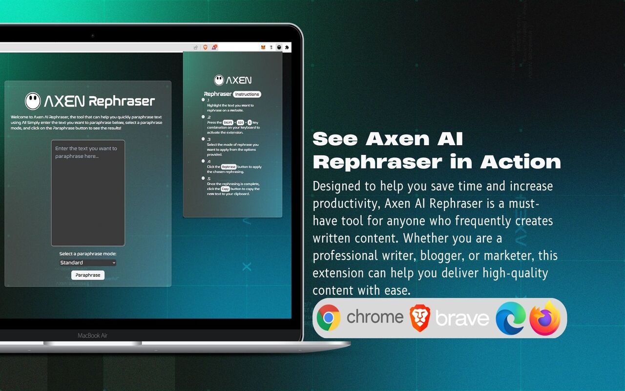 Axen Rephraser chrome谷歌浏览器插件_扩展第3张截图